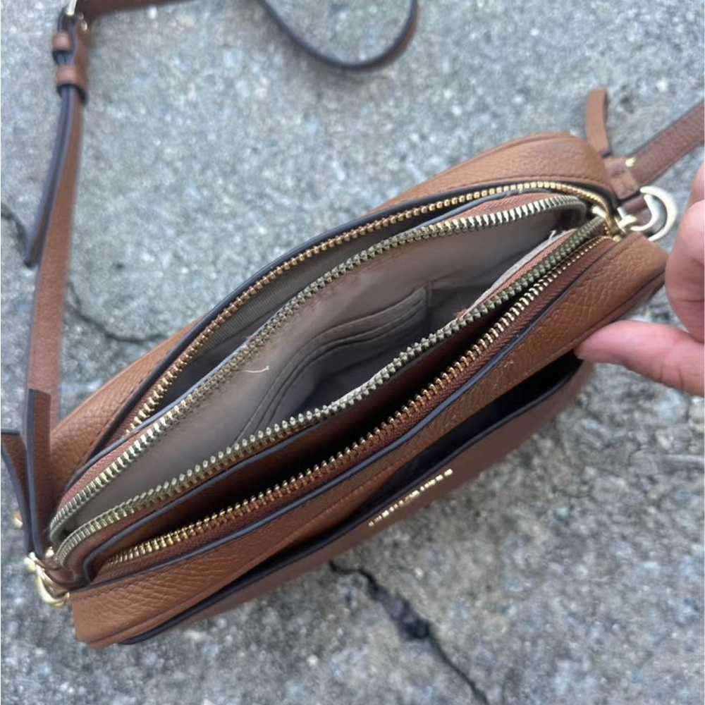Michael Kors Tan Leather Messenger Bag